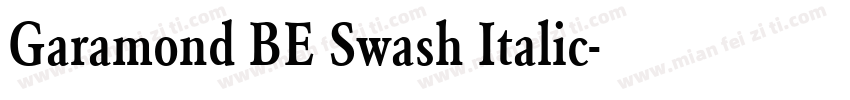 Garamond BE Swash Italic字体转换